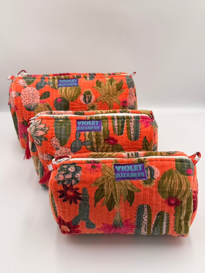 Mammillaria Velvet Wash bags - Violet Elizabeth - Bathroom Accessories