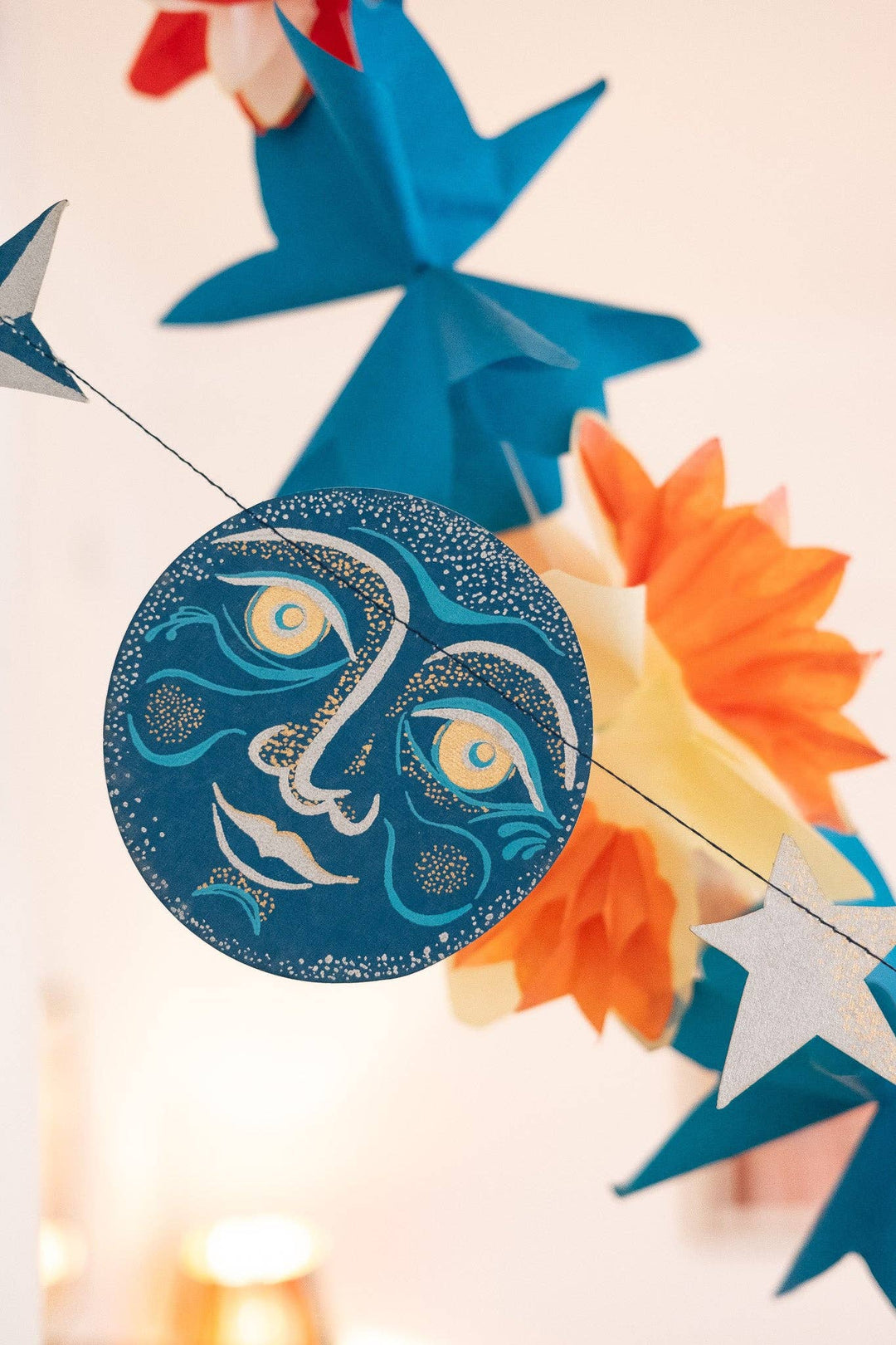 Man on the Moon Sewn Garland - Violet Elizabeth - 