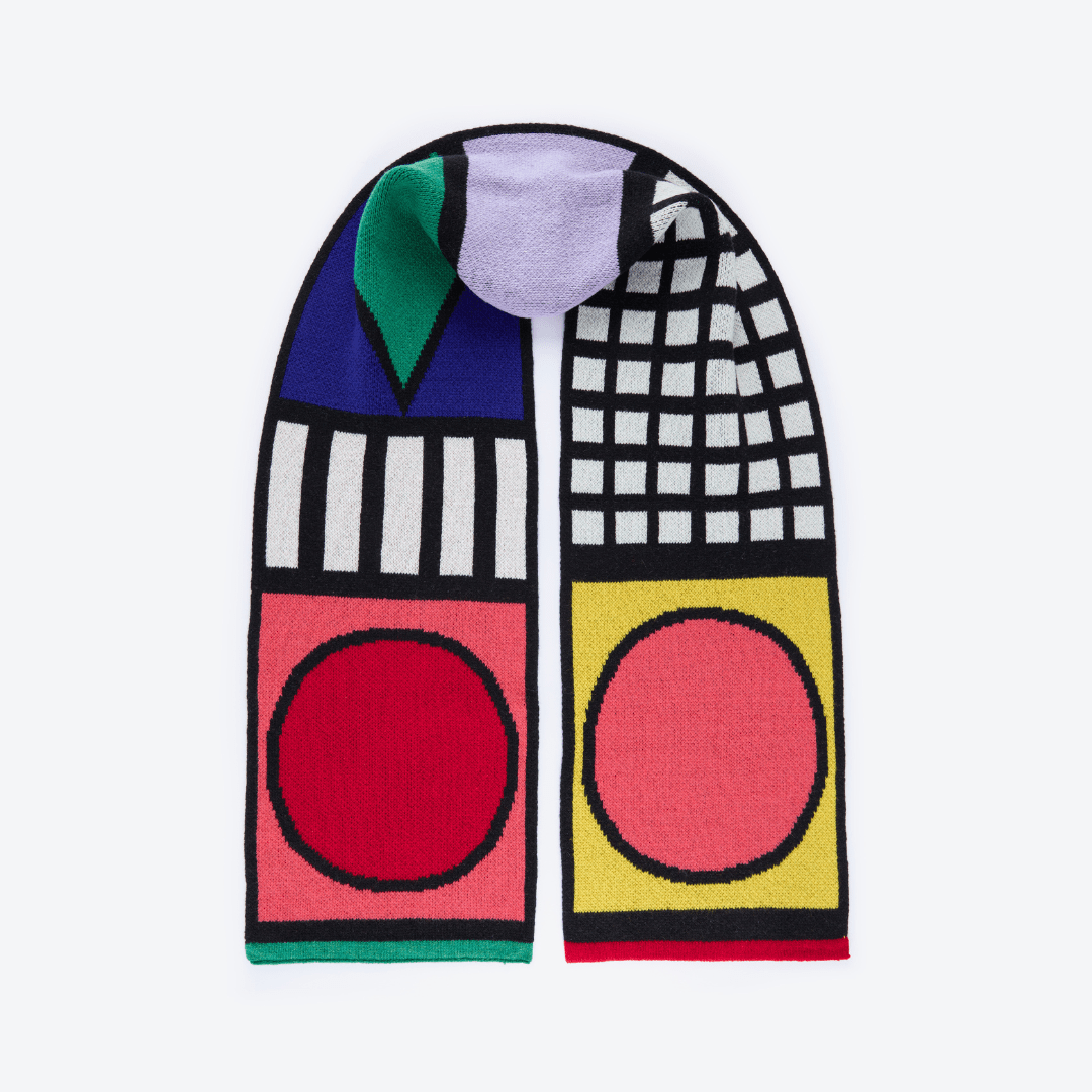 Memphis Wool Scarf - Large - Violet Elizabeth - 