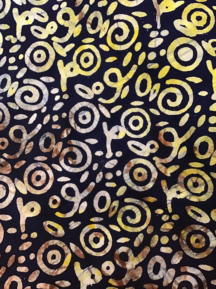 Midnight 80’s Groove Batik Fabric - Violet Elizabeth - Haberdashery