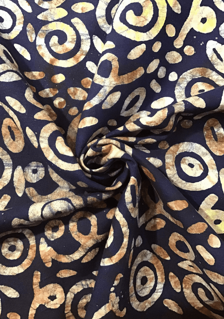 Midnight 80’s Groove Batik Fabric - Violet Elizabeth - Haberdashery