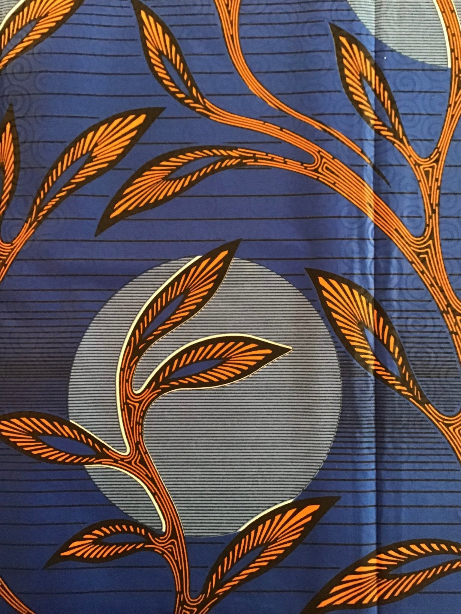 midnight rubber Wax print fabric - Violet Elizabeth - Haberdashery
