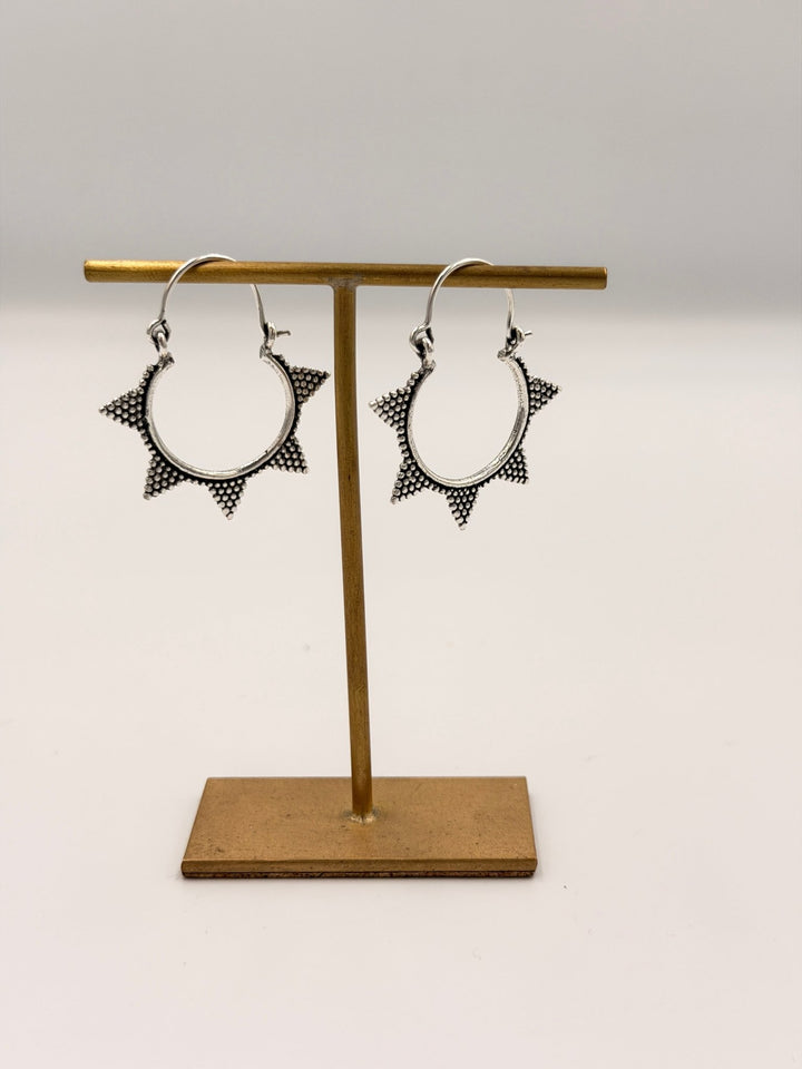 Mini Balls Hoop Earrings - Violet Elizabeth - Jewellery