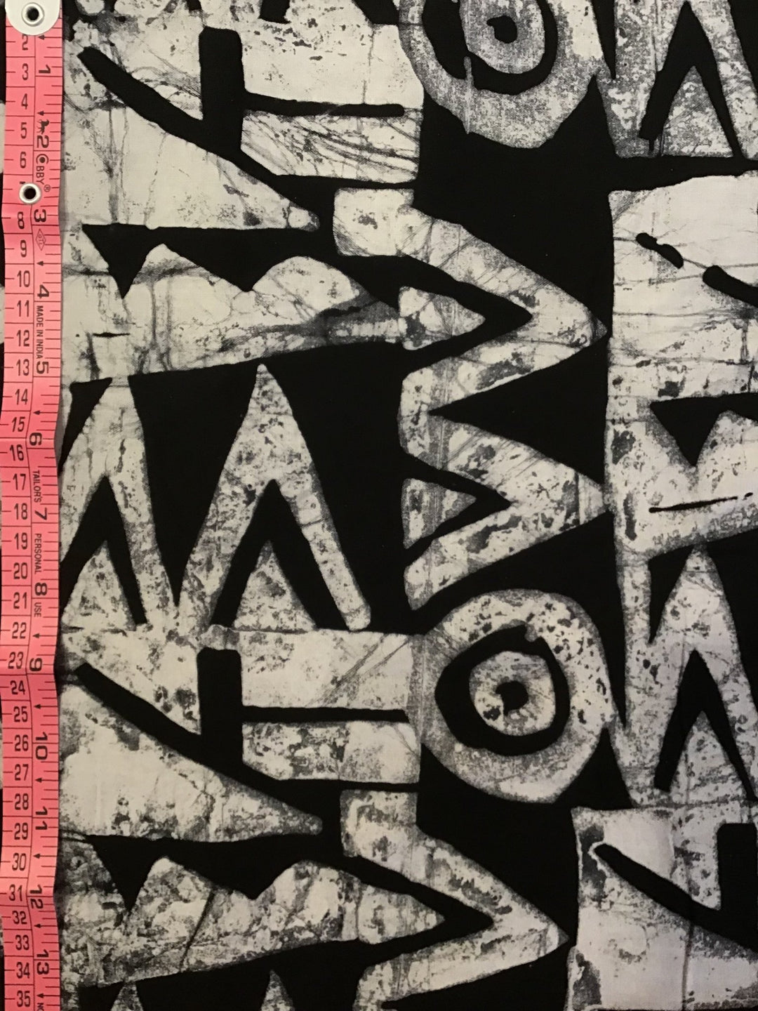 Monochrome Groove Batik Fabric - Violet Elizabeth - Haberdashery