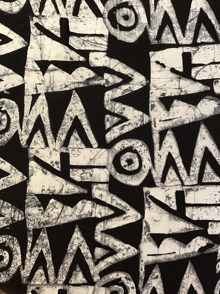 Monochrome Groove Batik Fabric - Violet Elizabeth - Haberdashery