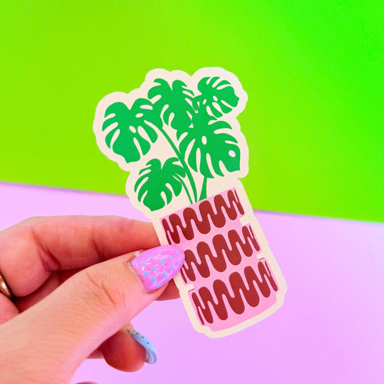 Monstera Plant Sticker – Violet Elizabeth