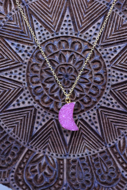Moon Sugar Druzy Necklace - Violet Elizabeth - Jewellery