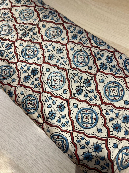 Morrocan tile Mushru cotton/silk blend - Violet Elizabeth - Haberdashery