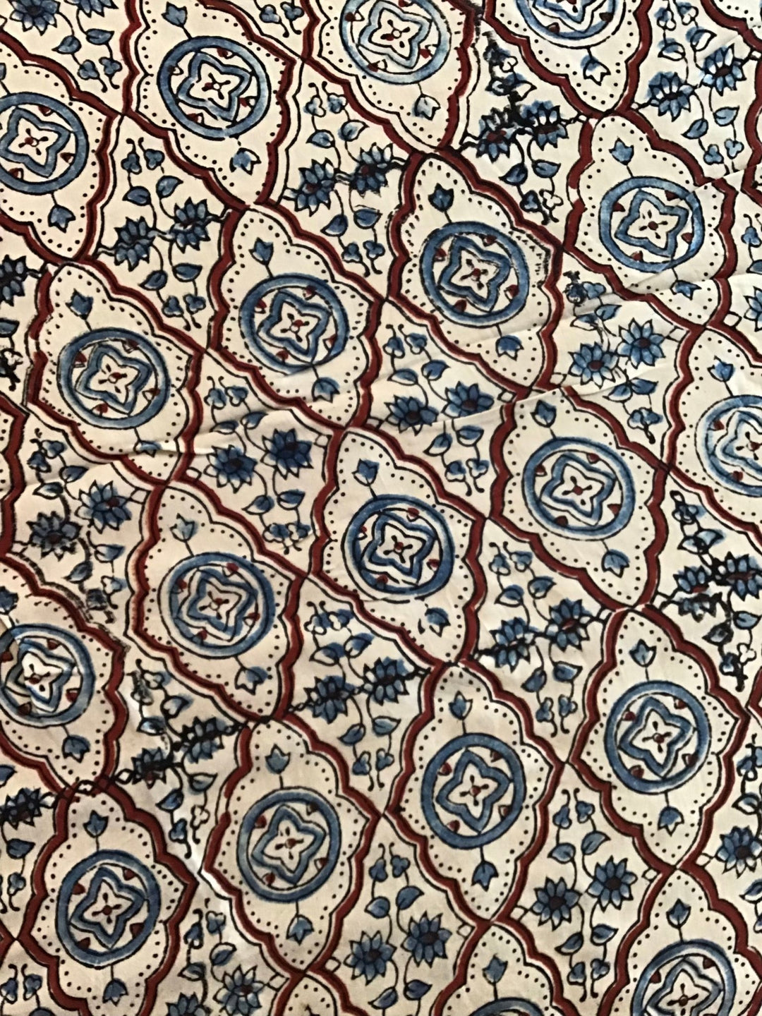 Morrocan tile Mushru cotton/silk blend - Violet Elizabeth - Haberdashery