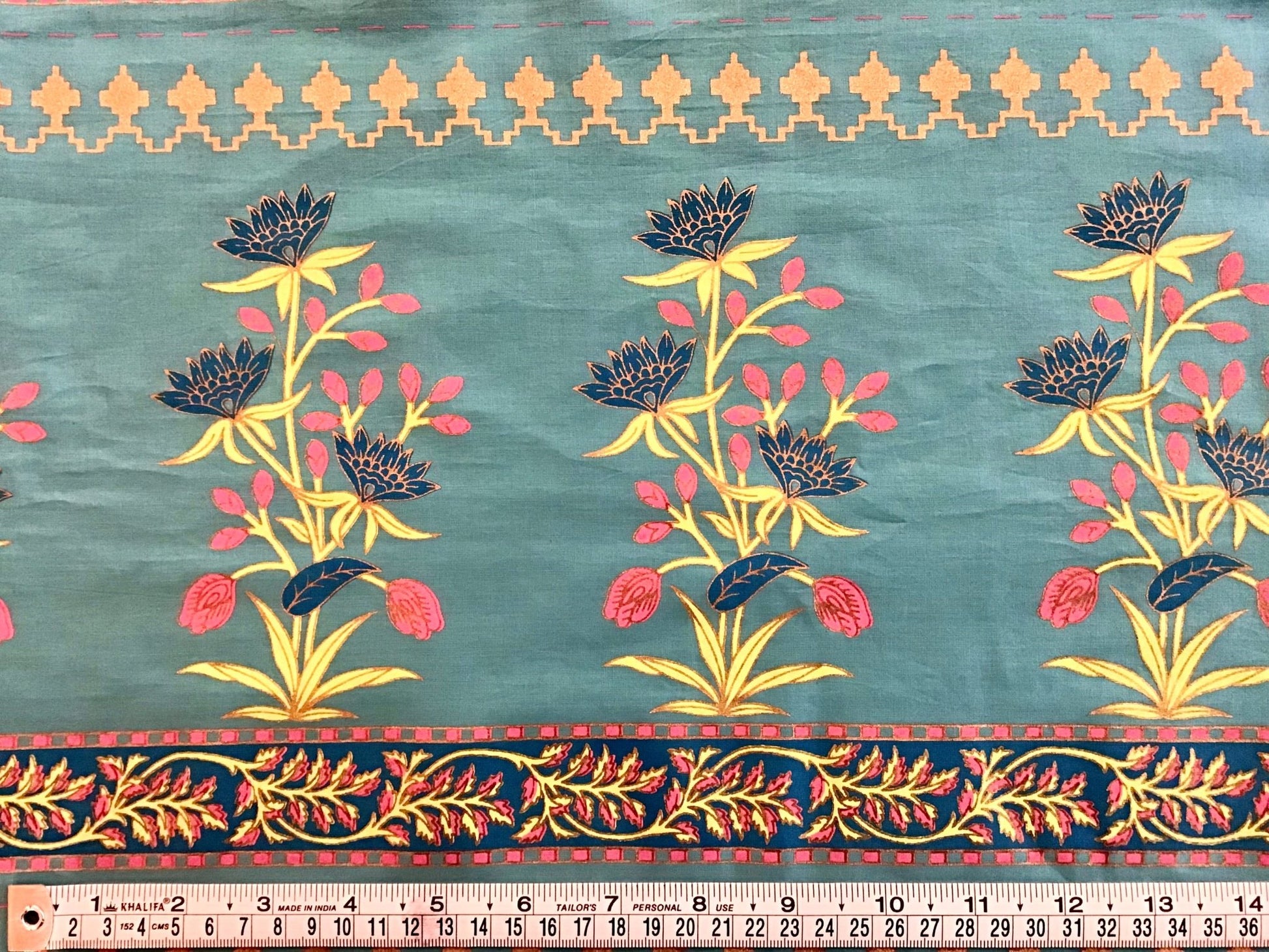 Mougal print Screen Printed Fabric 100% Cotton - Violet Elizabeth - Haberdashery