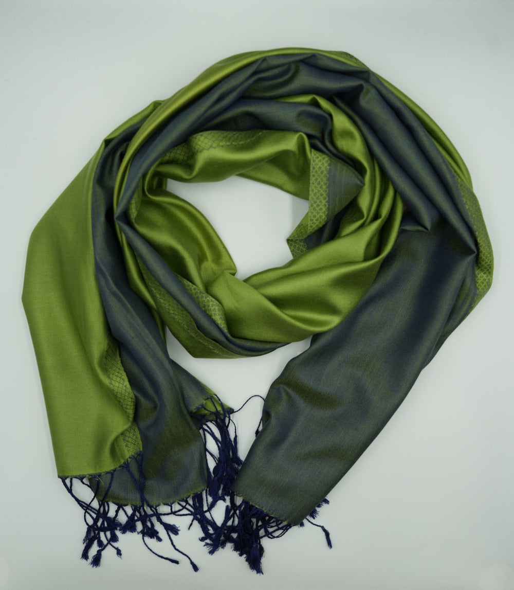 Mulberry Silk Hand Woven Scarf 12 - Violet Elizabeth - Apparel & Accessories