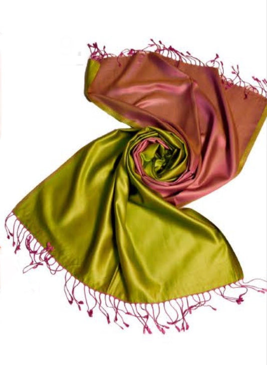Mulberry Silk Hand Woven Scarf 9 - Violet Elizabeth - Apparel & Accessories