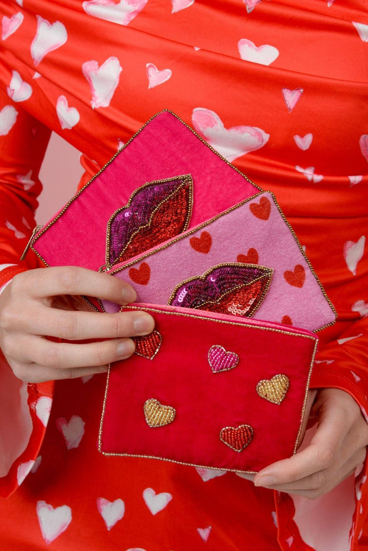 MULTI HEART SMALL POUCH - Violet Elizabeth - 
