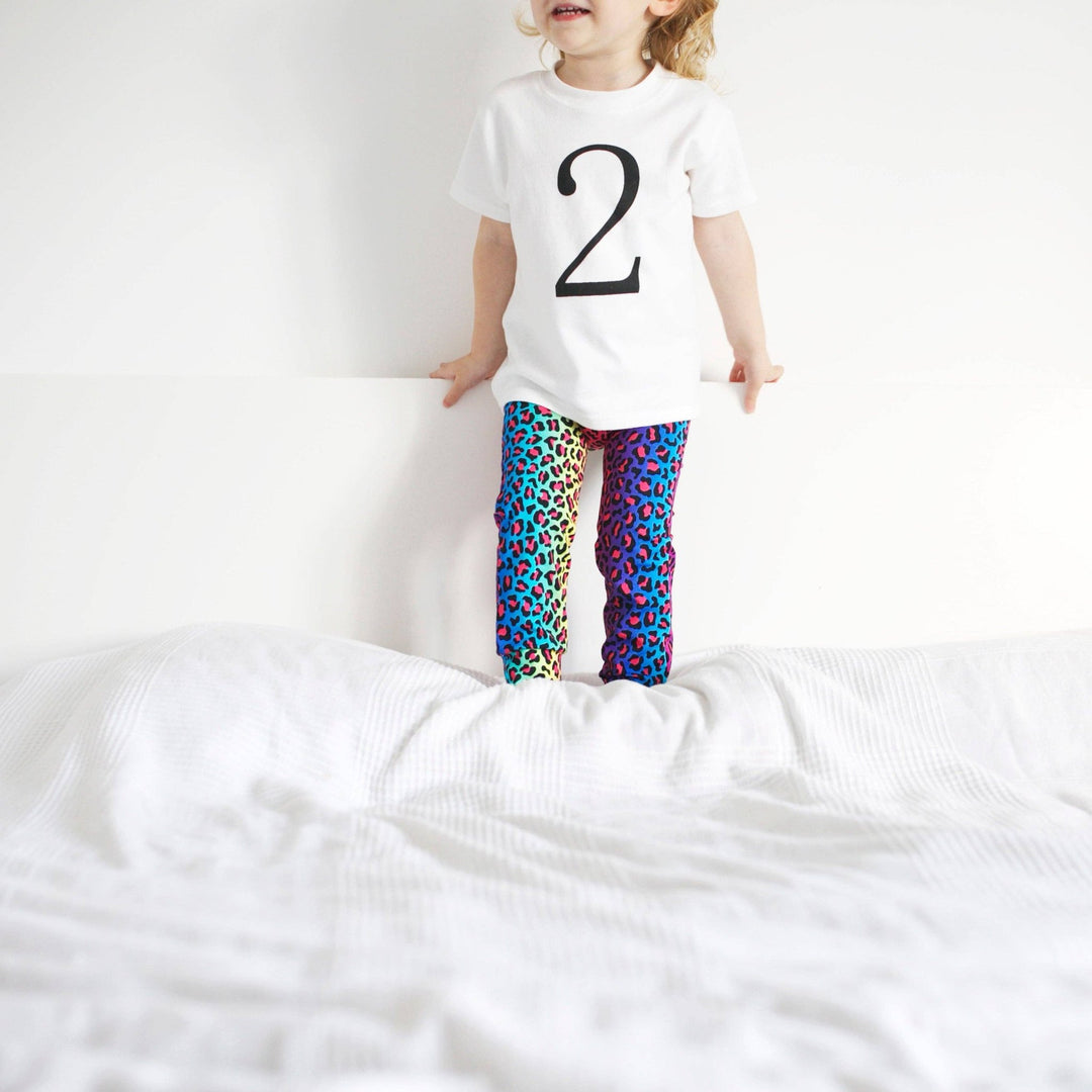 Neon leopard Leggings 0 - 9 Years - Violet Elizabeth - Baby & Toddler Clothing