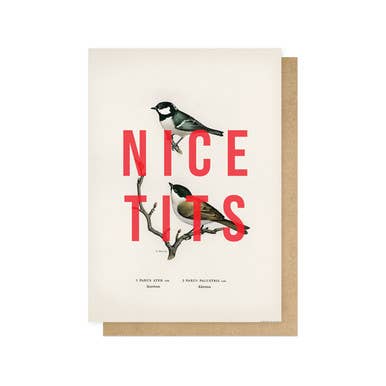 Nice Tits Greetings Card - Violet Elizabeth - 