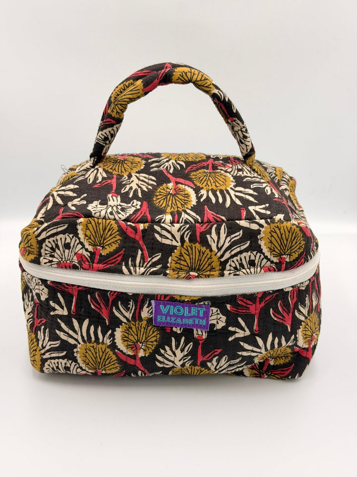 Night Garden Vanity Printed Cotton Vanity Bag