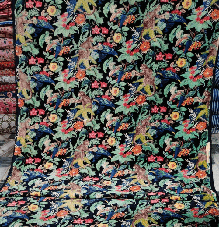 No more monkeys jumping on the bed, Velvet Kimono Robe - Violet Elizabeth - Clothing