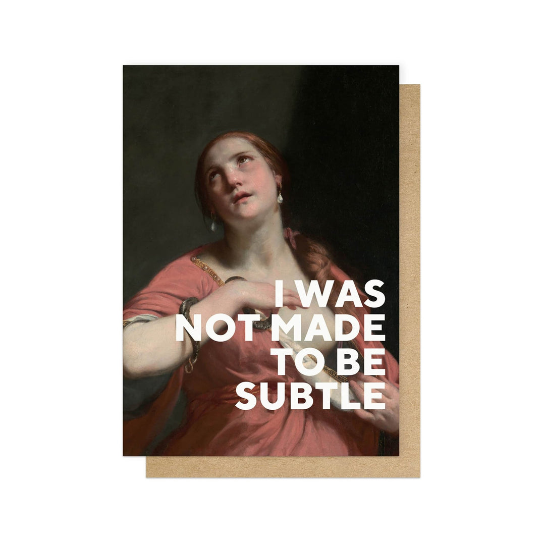 Not Subtle Greetings Card - Violet Elizabeth - 