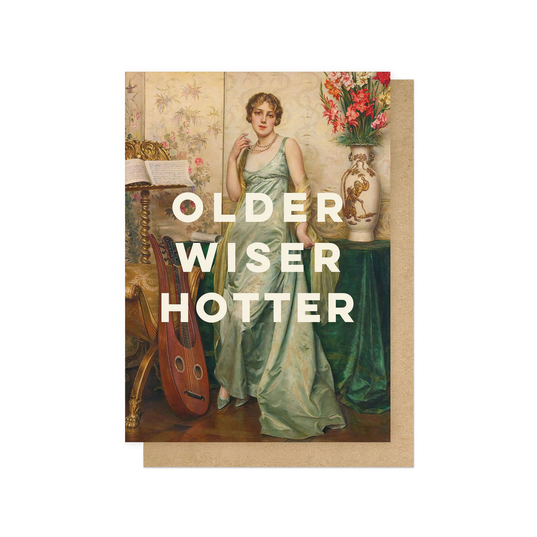 Older Wiser Hotter Greetings Card - Violet Elizabeth - 