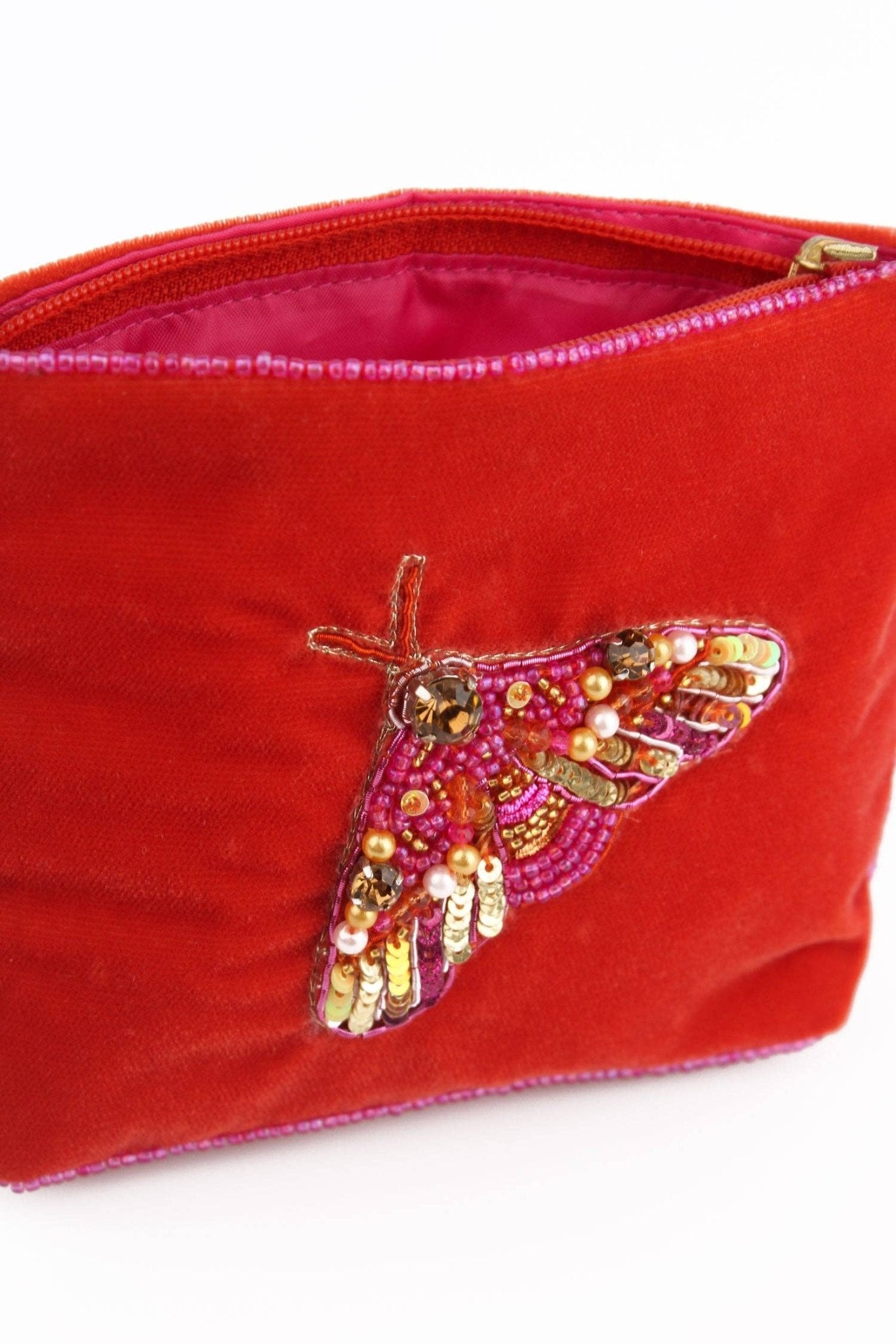 ORANGE MOTH SMALL POUCH - Violet Elizabeth - Apparel & Accessories