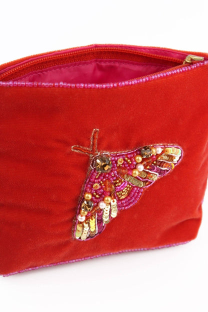 ORANGE MOTH SMALL POUCH - Violet Elizabeth - Apparel & Accessories