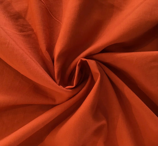 Orange Plain coloured Fabric 100% Cotton - Violet Elizabeth - Haberdashery