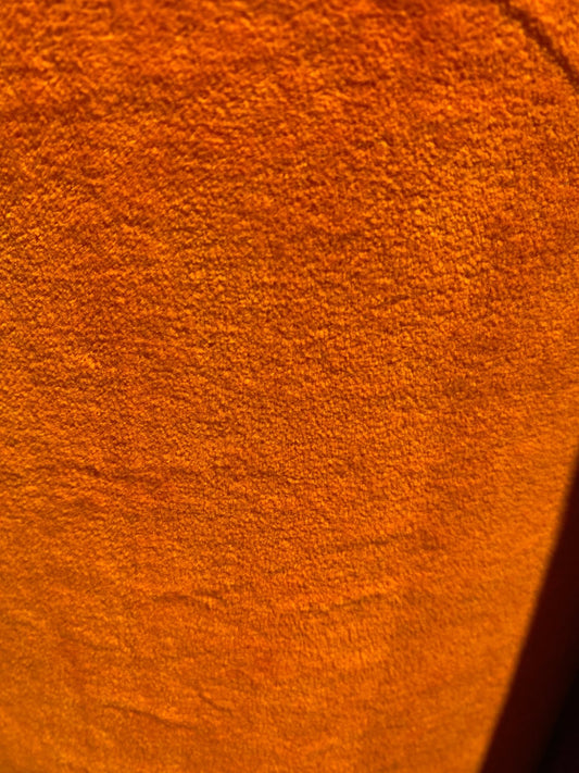 Orange Velvet hand dyed Fabric 100% Cotton - Violet Elizabeth - Haberdashery