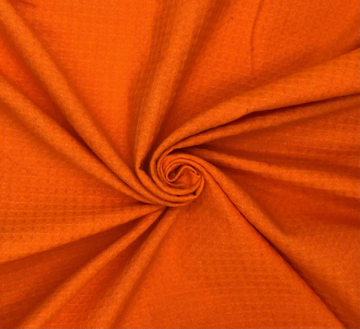 Orange Waffle Waffle Hand Dyed Fabric