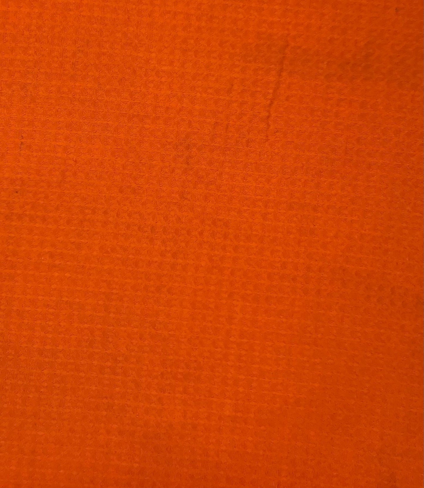 Orange Waffle hand dyed Fabric 100% Cotton - Violet Elizabeth - Haberdashery