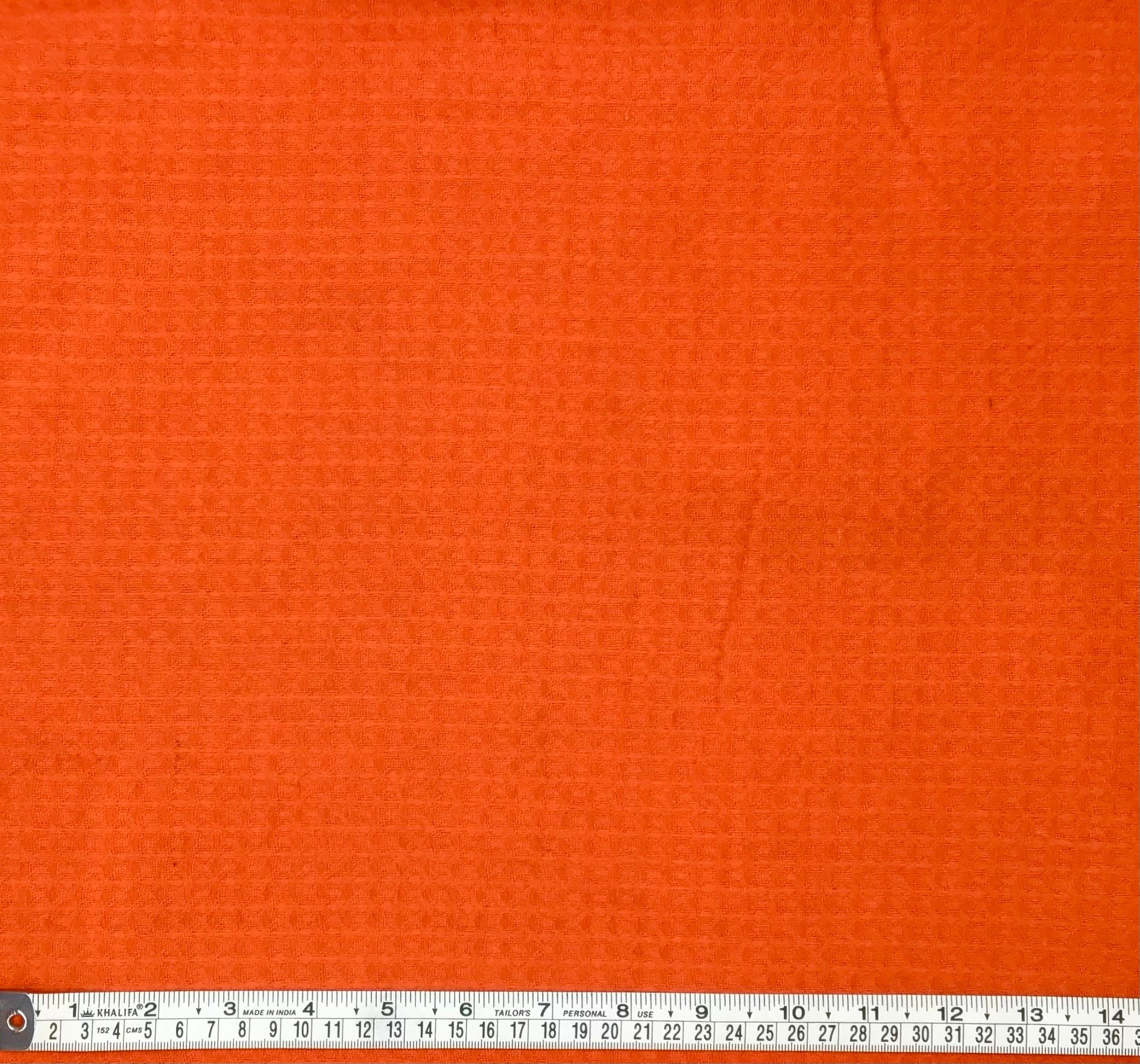 Orange Waffle hand dyed Fabric 100% Cotton - Violet Elizabeth - Haberdashery