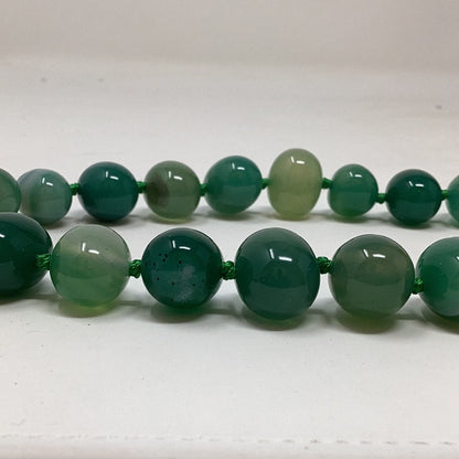Oval Cut Agate Bead necklace - Violet Elizabeth - Jewellery