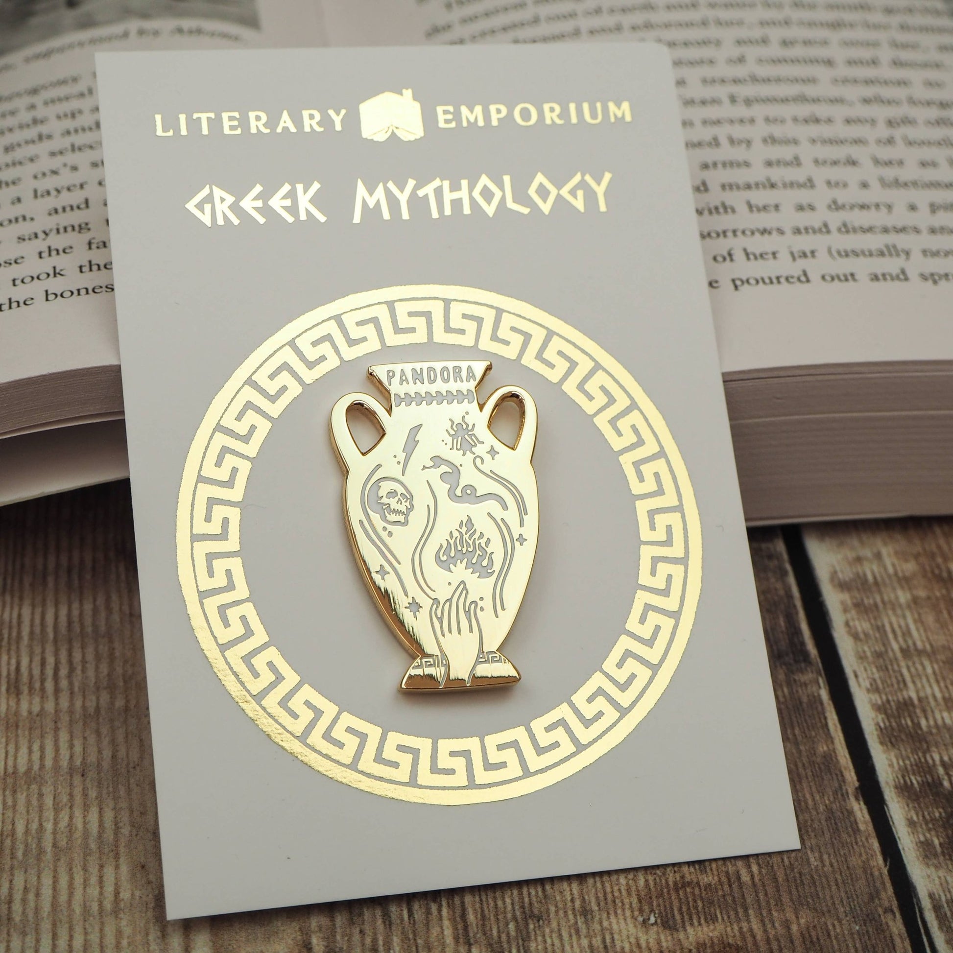 Pandora's Jar Enamel Pin Badge - Greek Mythology Collection - Violet Elizabeth - 