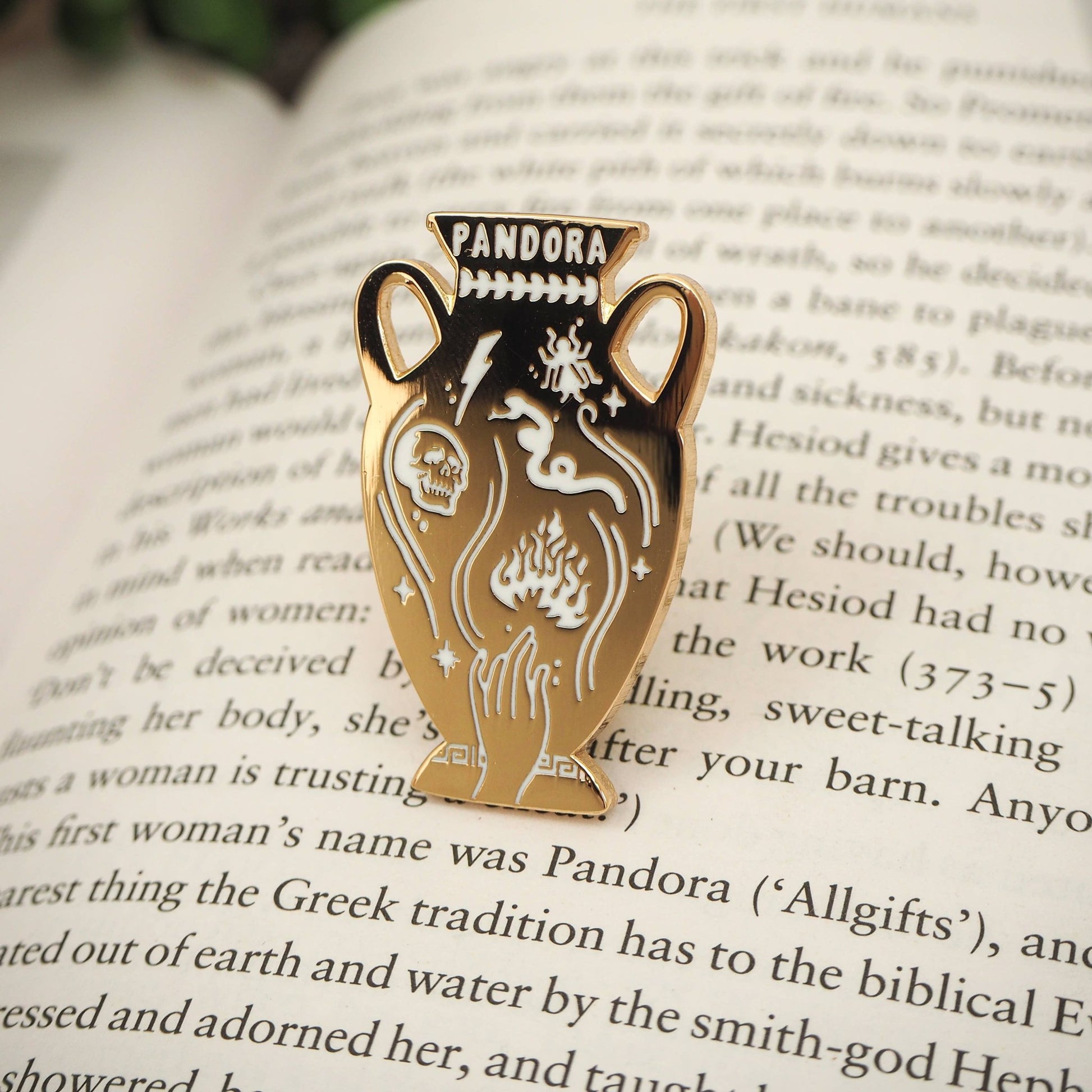 Pandora's Jar Enamel Pin Badge - Greek Mythology Collection - Violet Elizabeth - 