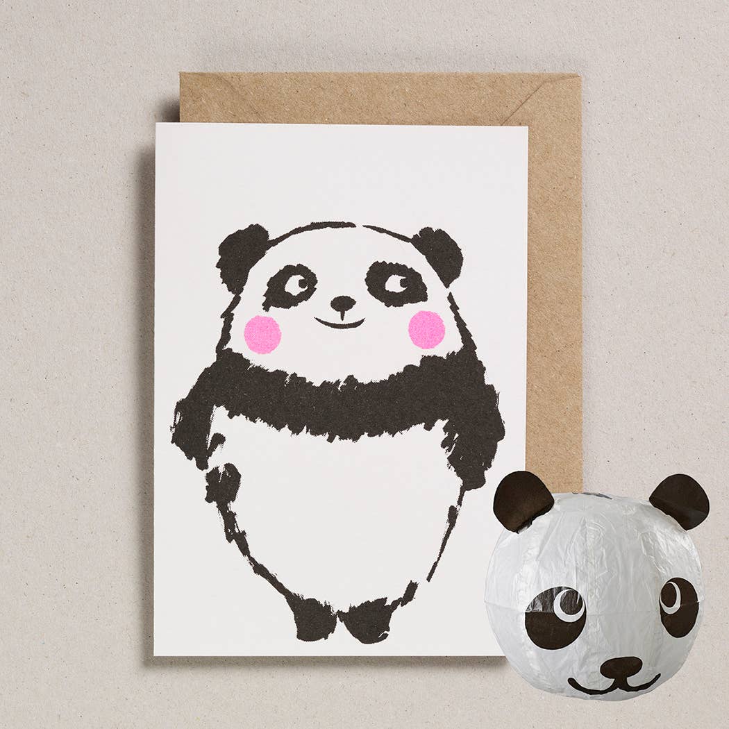 Paper Balloon Cards - Pack of 6 - Panda - Violet Elizabeth - 