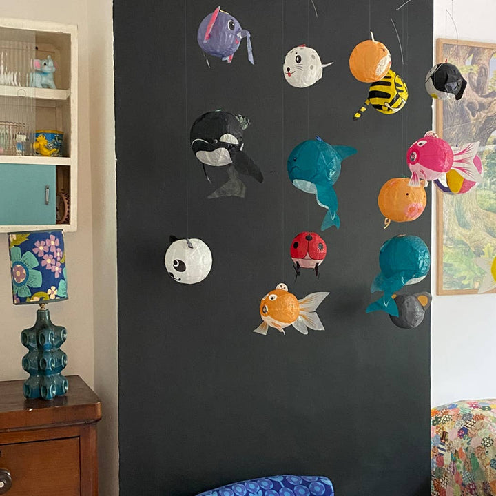 Paper Balloon - Pack of 6 - Orange Fish - Violet Elizabeth - 