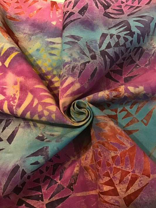 Patterned Sunset Batik Fabric - Violet Elizabeth - Haberdashery