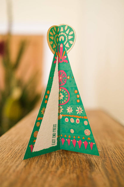 Patterned Tree Greeting Card - Violet Elizabeth - 
