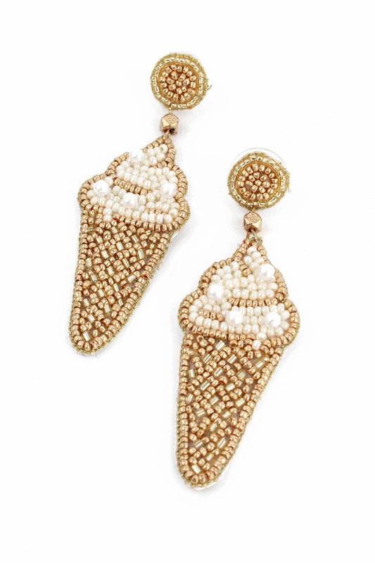 PEARL ICE CREAM EARRINGS - Violet Elizabeth - 