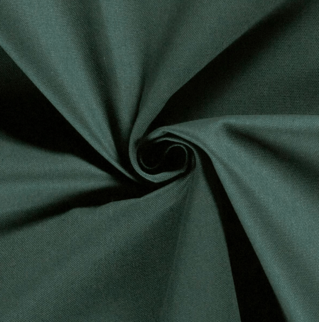 Petrel Green Classic Cotton Canvas Fabric - Violet Elizabeth - Haberdashery