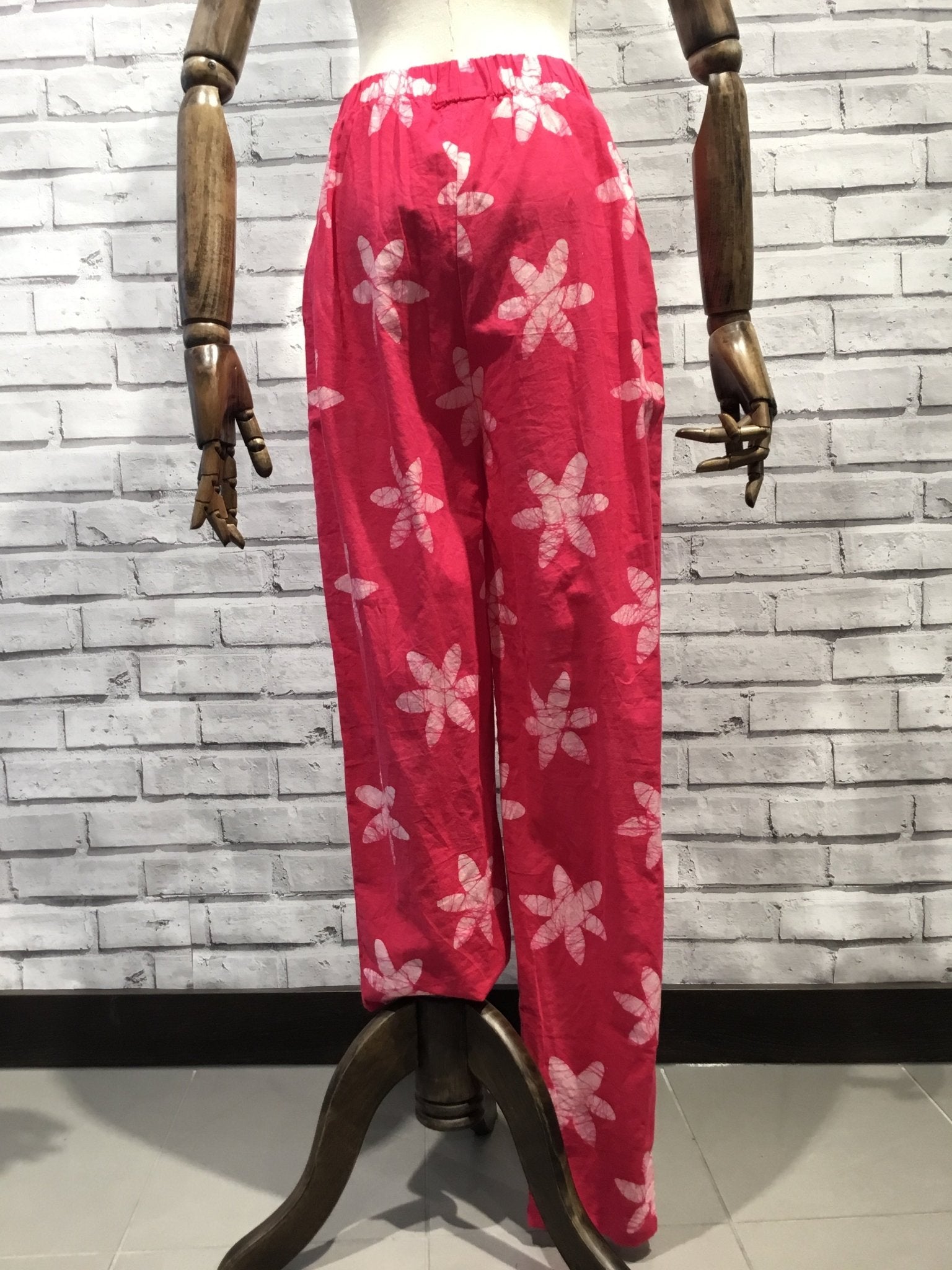 Pink batik Print Trousers - Violet Elizabeth - Clothing