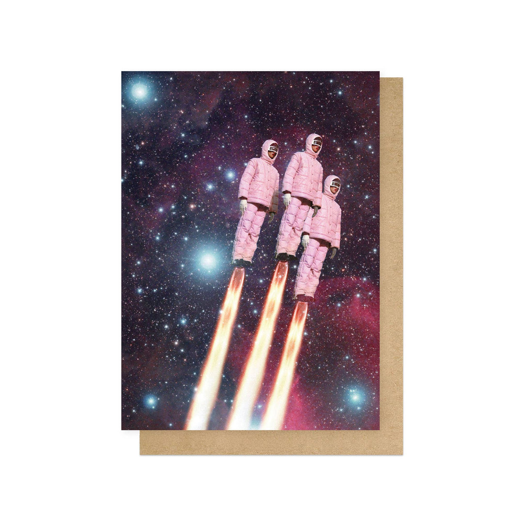 Pink Rockets Greetings Card - Violet Elizabeth - 
