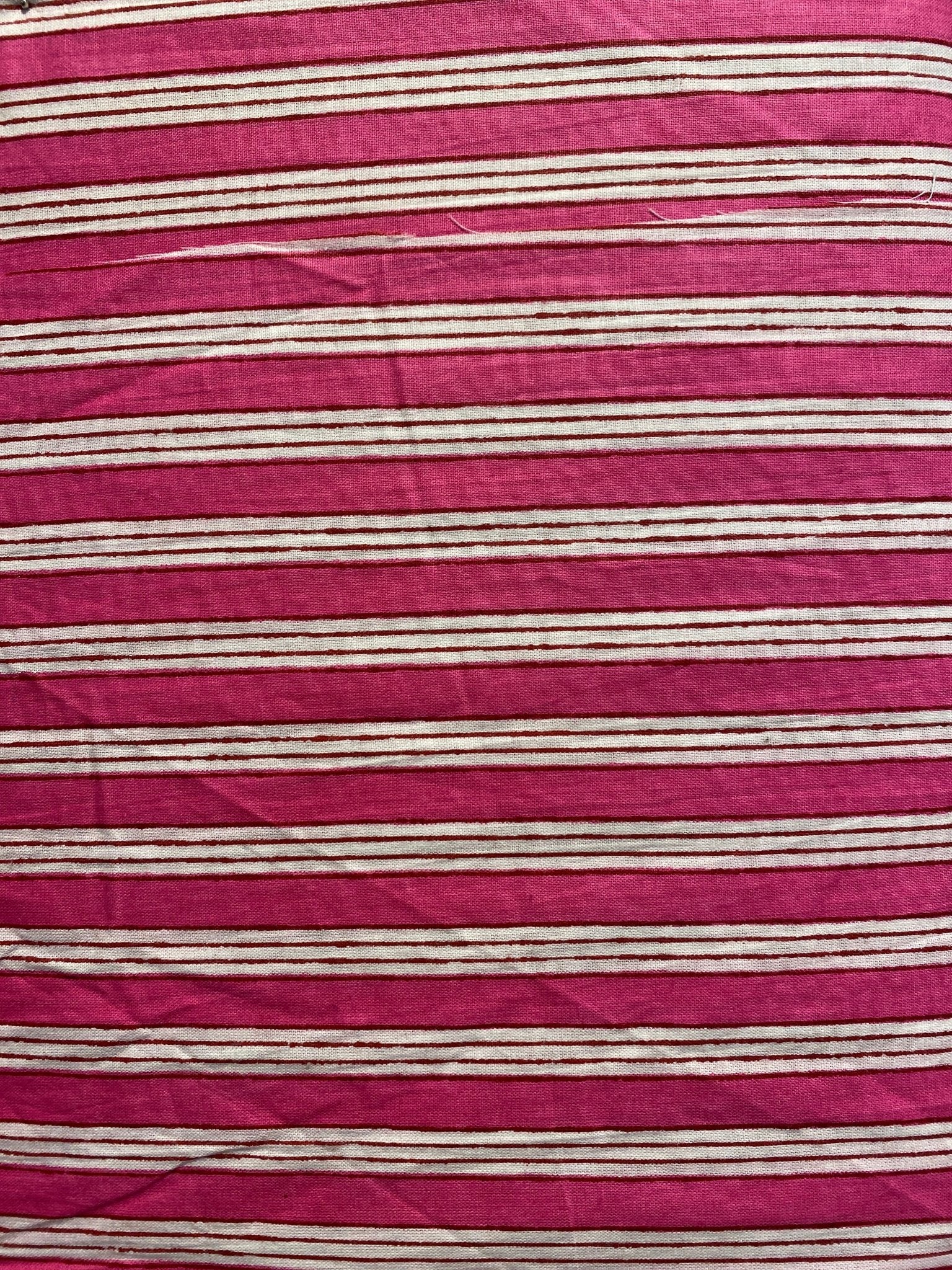 Pink & White Stripe 100% Cotton - Violet Elizabeth - Haberdashery