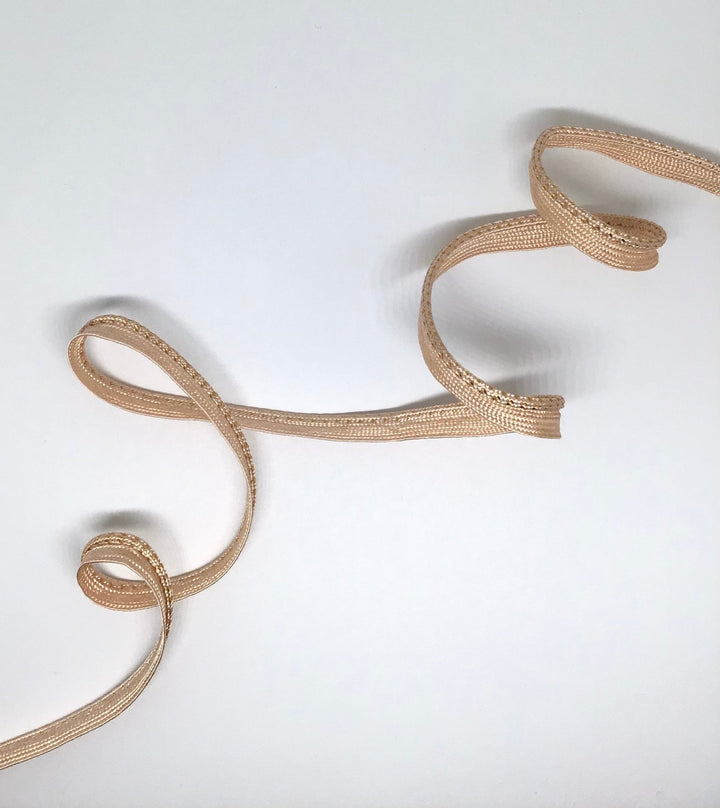 Piping Cream & Gold 10Mm - Violet Elizabeth - Haberdashery