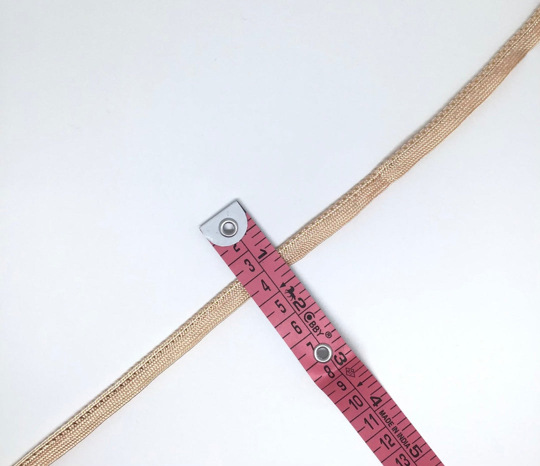 Piping Cream & Gold 10Mm - Violet Elizabeth - Haberdashery