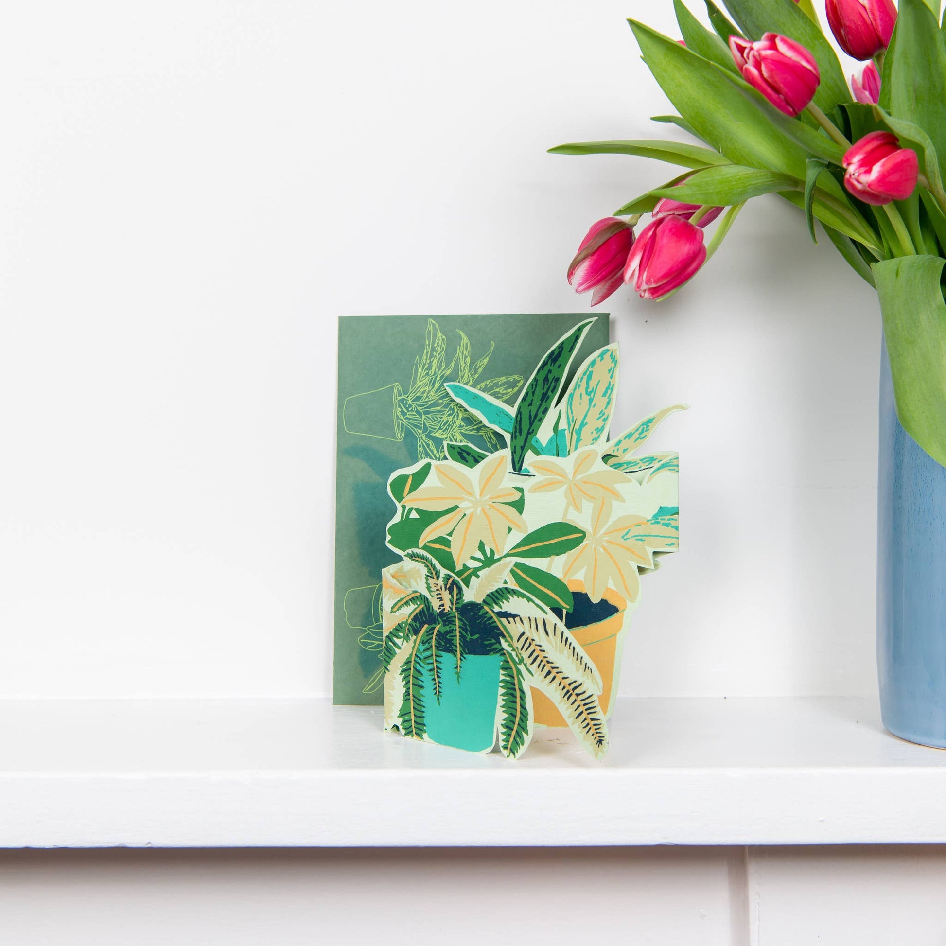 Plant Pot Concertina Greeting Card: C5 - Violet Elizabeth - Gift Cards