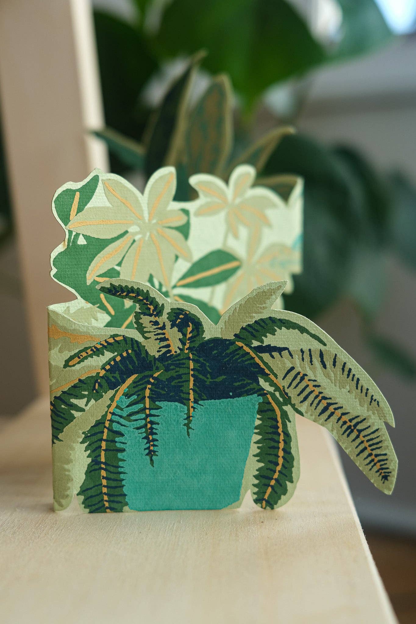 Plant Pot Concertina Greeting Card: C5 - Violet Elizabeth - Gift Cards