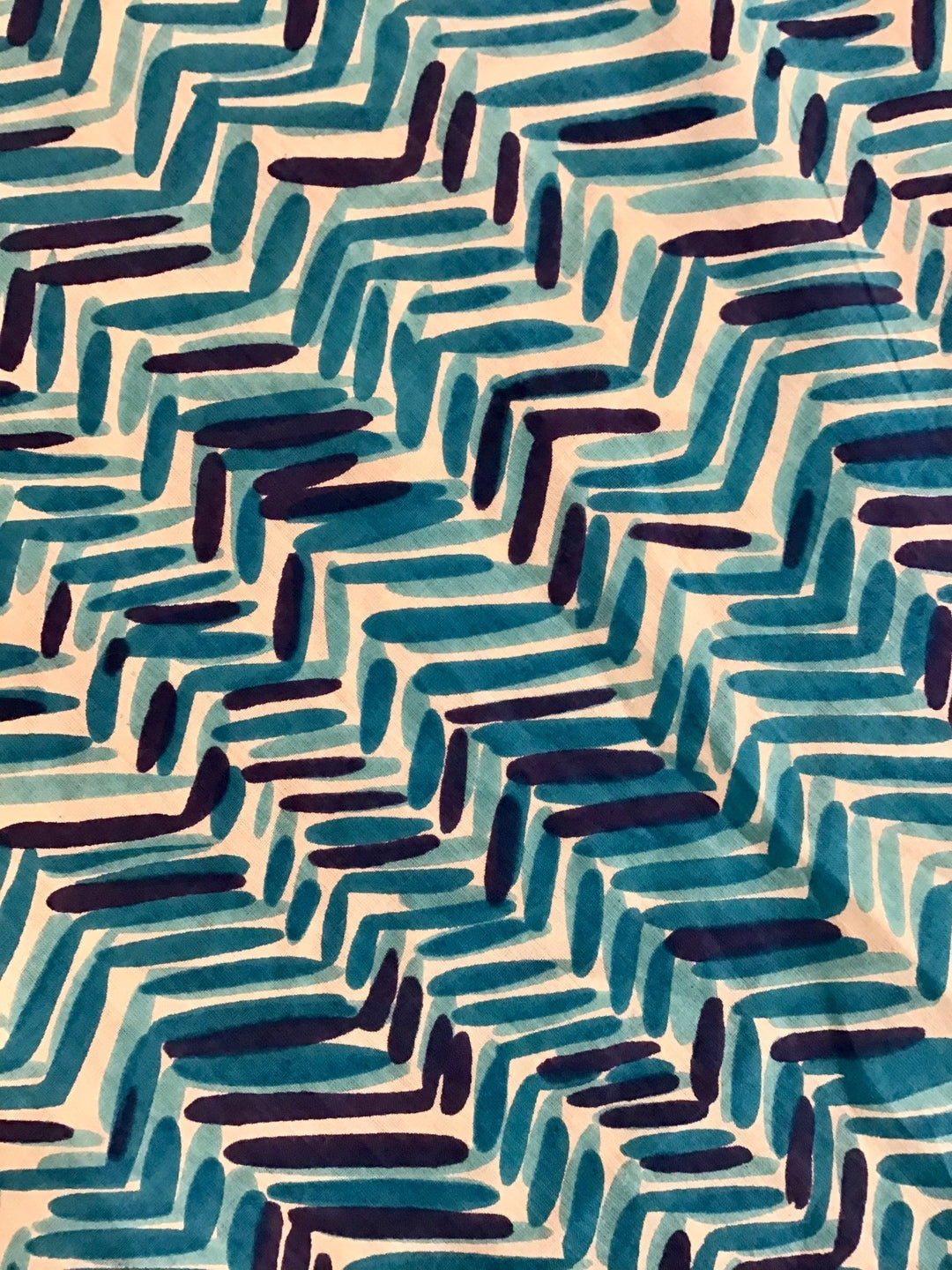 Pointalism in blue Screen Printed Fabric 100% Cotton - Violet Elizabeth - Haberdashery