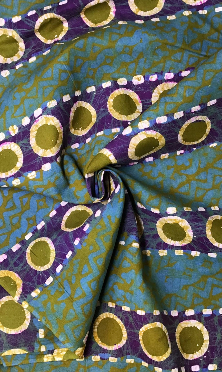 Psychedelic cells batik fabric - Violet Elizabeth - Haberdashery