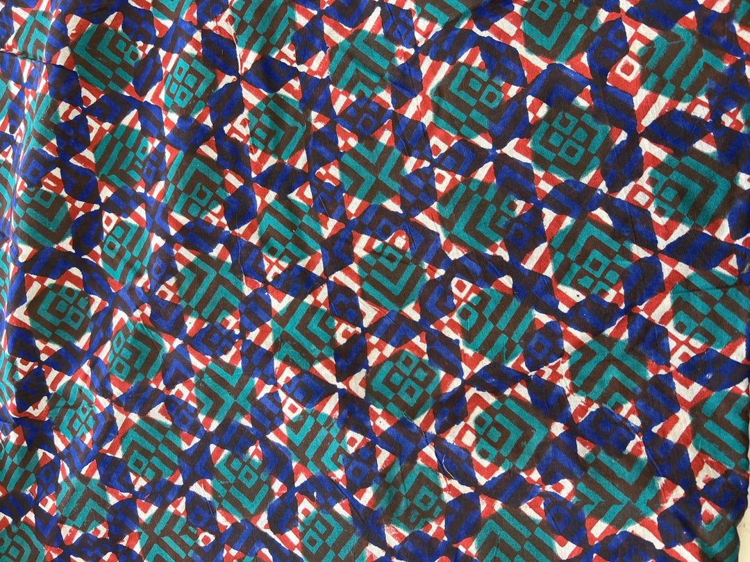 Psychedelic chess Mens hand printed cotton pyjama T-shirt - Violet Elizabeth - Clothing