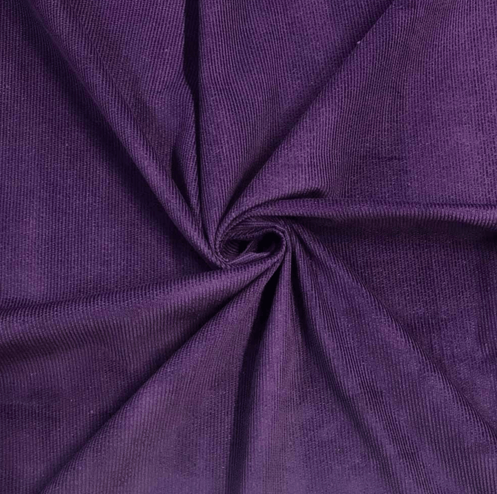 Purple Cotton Corduroy Fabric